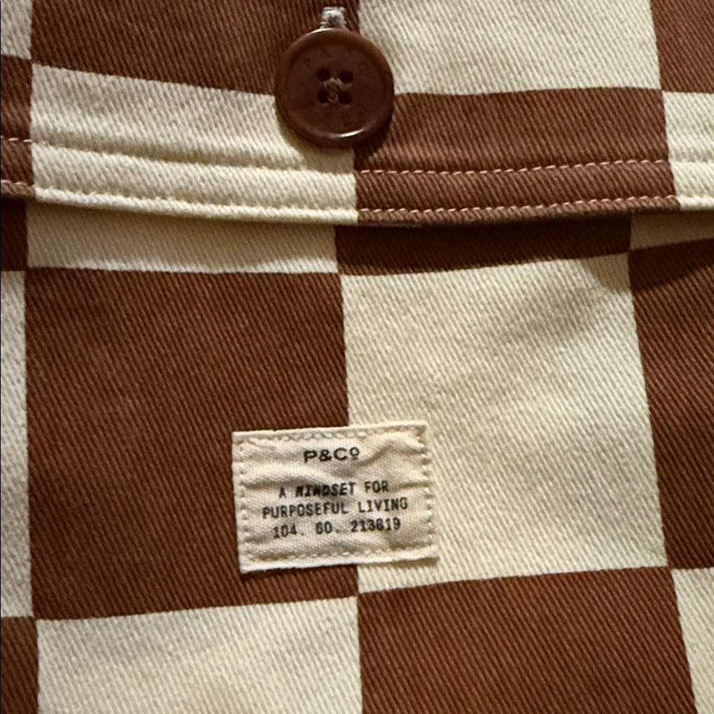P&Co  NWT 304 Service Fatigue Checkerboard High Waisted Straight Leg Pants 2 Reg - Picture 11 of 12